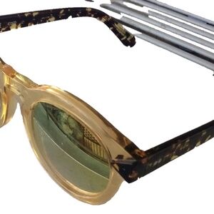 Krewe du optic Toulouse Tortoise Round Sunglasses 47-22 Gold Lenses Excellent